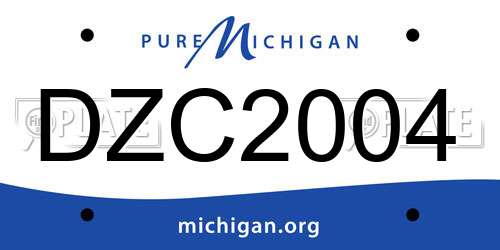 DZC2004 Michigan License Plate