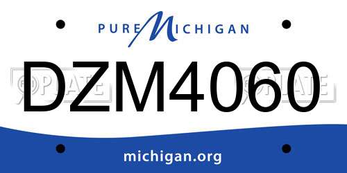 DZM4060 Michigan License Plate