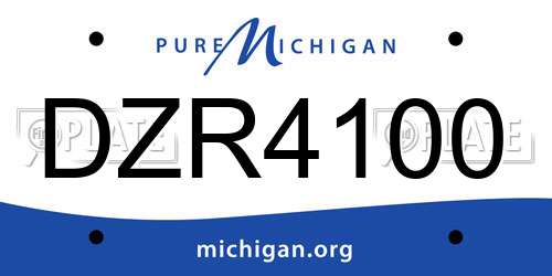 DZR4100 Michigan License Plate