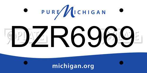 DZR6969 Michigan License Plate