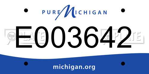 E003642 Michigan License Plate