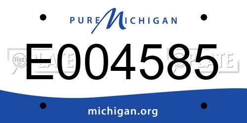 E004585 Michigan License Plate