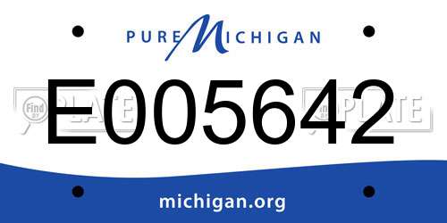 E005642 Michigan License Plate