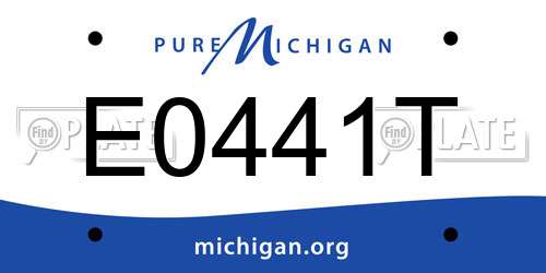 E0441T Michigan License Plate