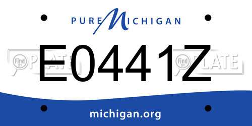 E0441Z Michigan License Plate