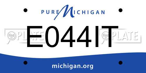 E044IT Michigan License Plate