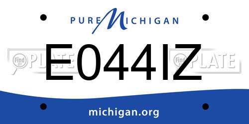 E044IZ Michigan License Plate