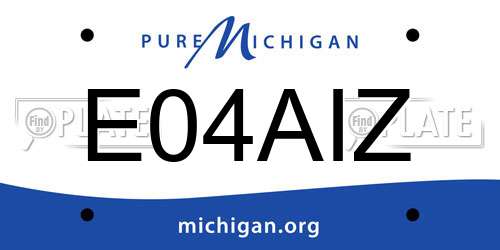 E04AIZ Michigan License Plate