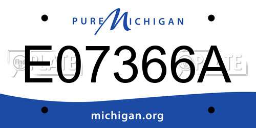 E07366A Michigan License Plate