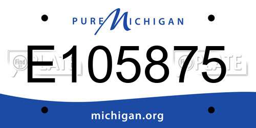 E105875 Michigan License Plate