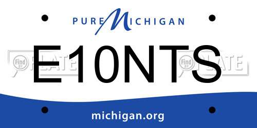 E10NTS Michigan License Plate