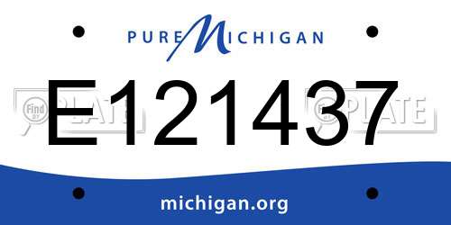 E121437 Michigan License Plate
