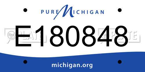 E180848 Michigan License Plate