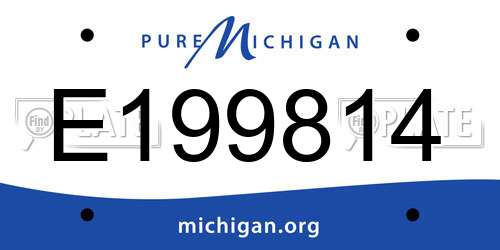 E199814 Michigan License Plate