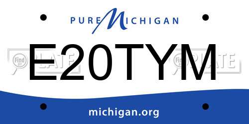 E20TYM Michigan License Plate