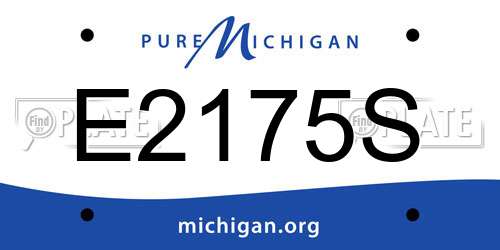 E2175S Michigan License Plate