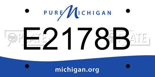 E2178B Michigan License Plate