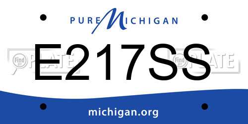 E217SS Michigan License Plate
