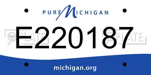 E220187 Michigan License Plate