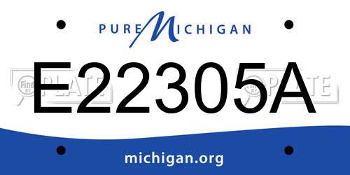 E22305A Michigan License Plate