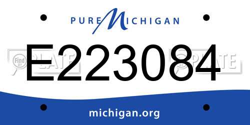 E223084 Michigan License Plate