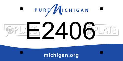 E2406 Michigan License Plate