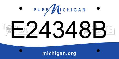 E24348B Michigan License Plate