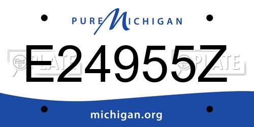 E24955Z Michigan License Plate