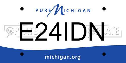 E24IDN Michigan License Plate
