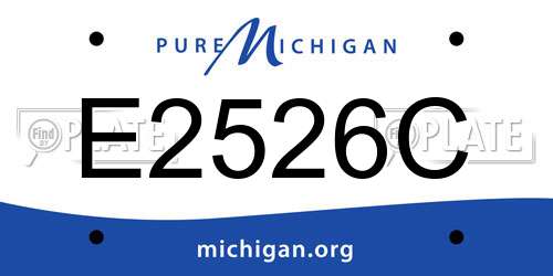 E2526C Michigan License Plate