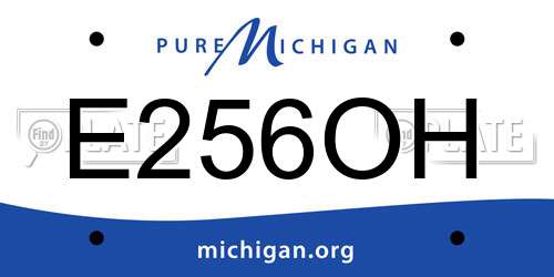 E256OH Michigan License Plate