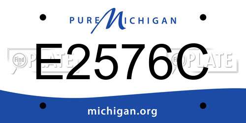 E2576C Michigan License Plate