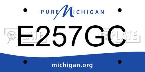 E257GC Michigan License Plate