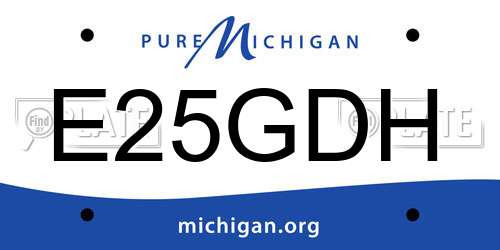 E25GDH Michigan License Plate