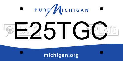 E25TGC Michigan License Plate