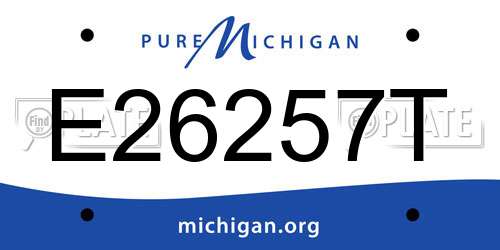 E26257T Michigan License Plate