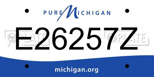 E26257Z Michigan License Plate