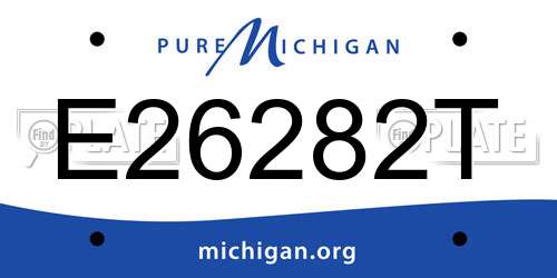 E26282T Michigan License Plate