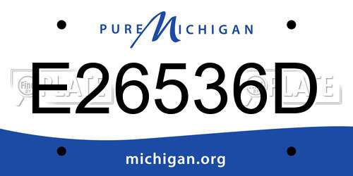 E26536D Michigan License Plate