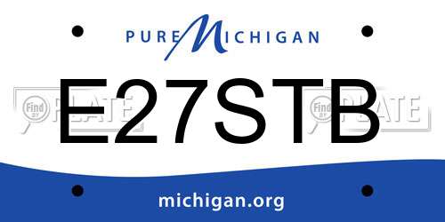 E27STB Michigan License Plate