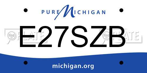E27SZB Michigan License Plate