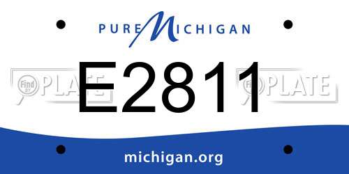E2811 Michigan License Plate