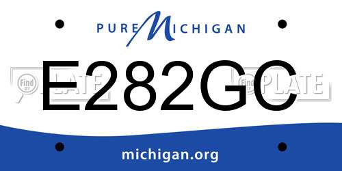 E282GC Michigan License Plate