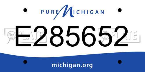 E285652 Michigan License Plate
