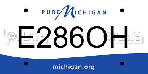 E286OH Michigan License Plate