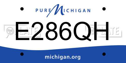 E286QH Michigan License Plate