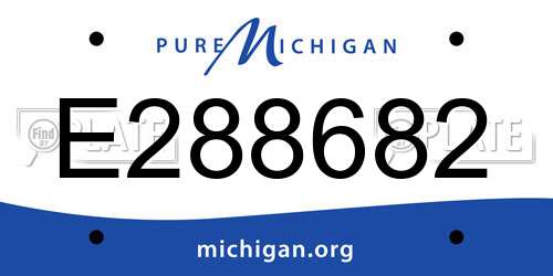 E288682 Michigan License Plate