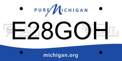 E28GOH Michigan License Plate
