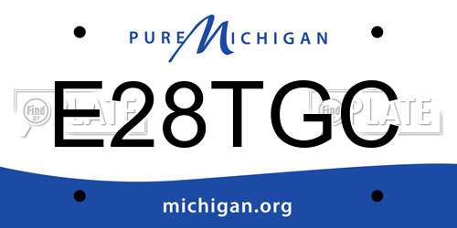 E28TGC Michigan License Plate