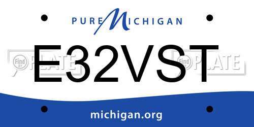 E32VST Michigan License Plate